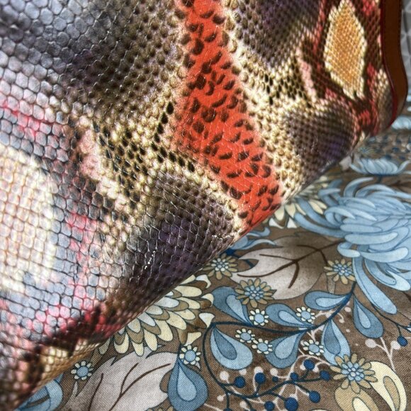 BRAHMIN ANNABELLE MULTI-COLOR ANACONDA SATCHEL Crossbody Purse - Picture 2 of 16